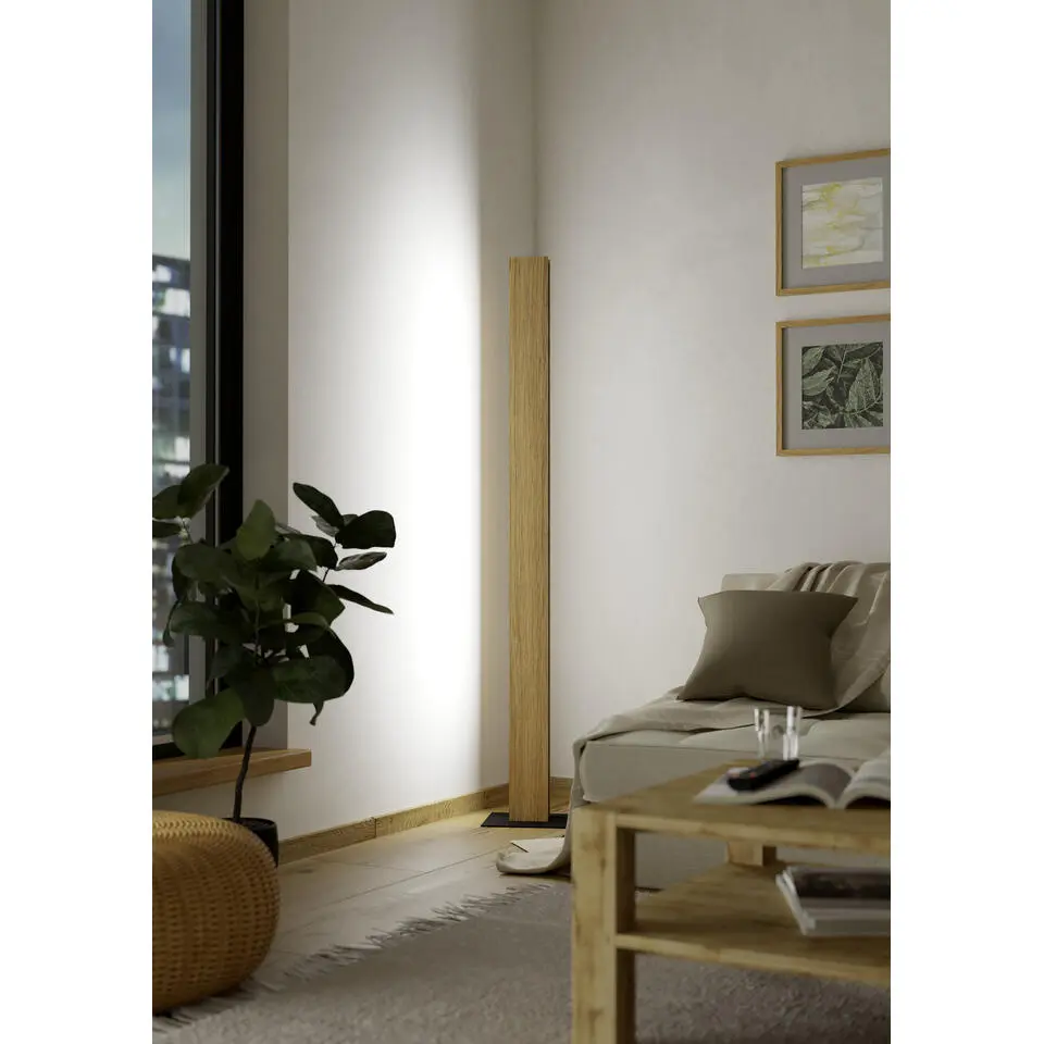 EGLO connect.z Anchorena-Z Vloerlamp - 150cm - Bruin/Zwart/Wit - RGB