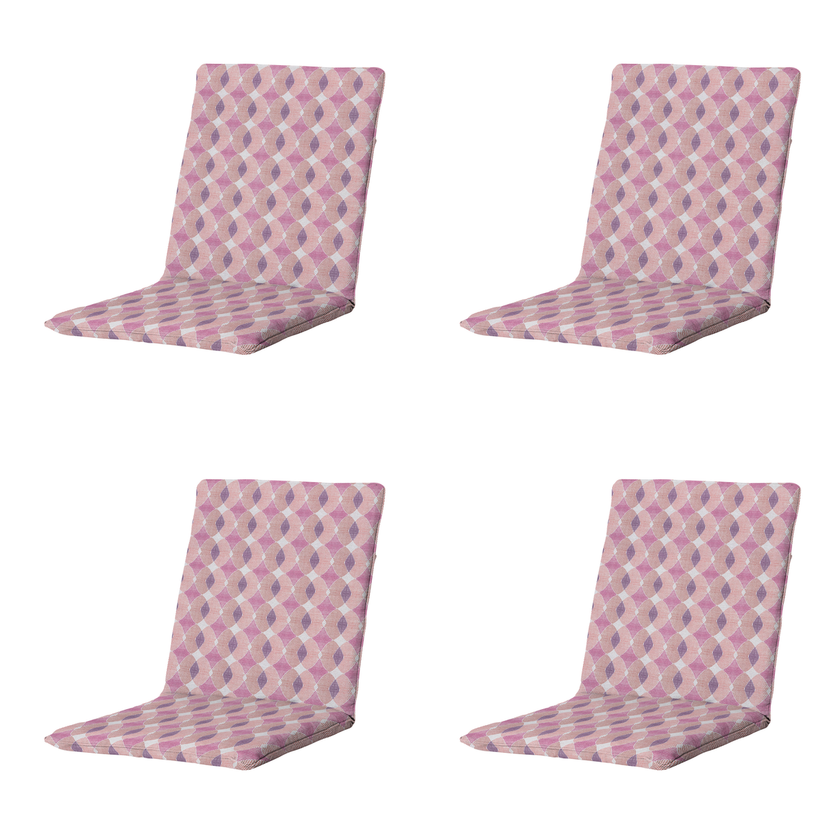 Madison stapelstoelkussen Rae - paars - 97x49x5cm - set van 4