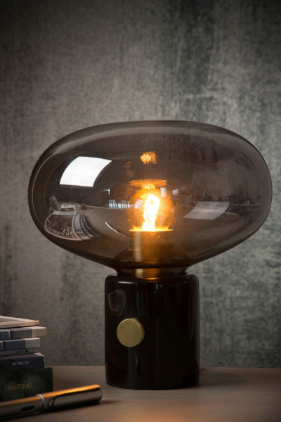 Lampa stołowaczarna-dymiona CHARLIZE 1xE27x40W wys:24cm Lucide