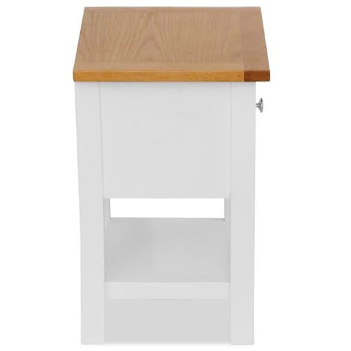 NNEVL Nightstand 36x30x47 cm Solid Oak Wood