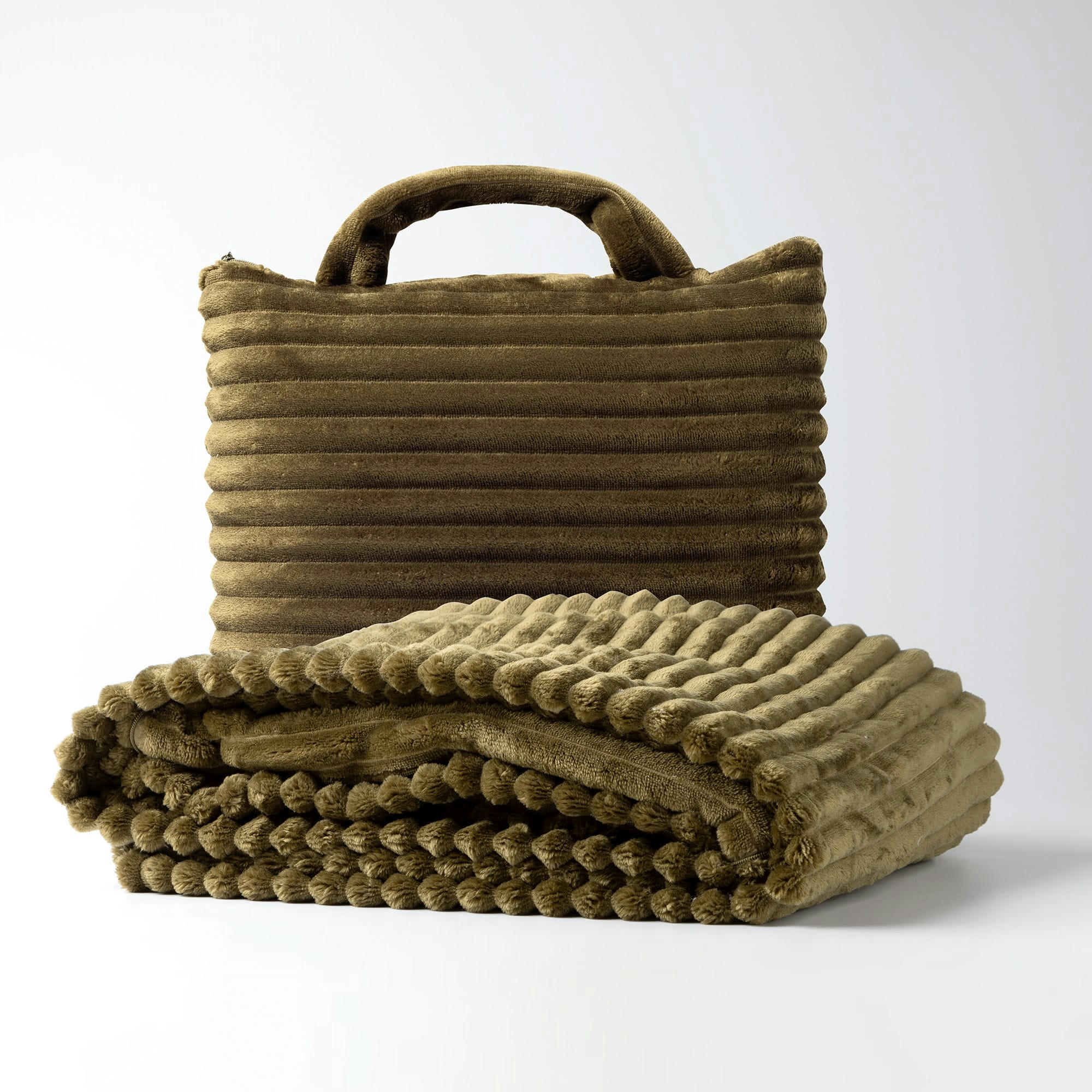 - TERESA - Plaid to Go - 130x150 cm - Military Olive - idéal pour les vo