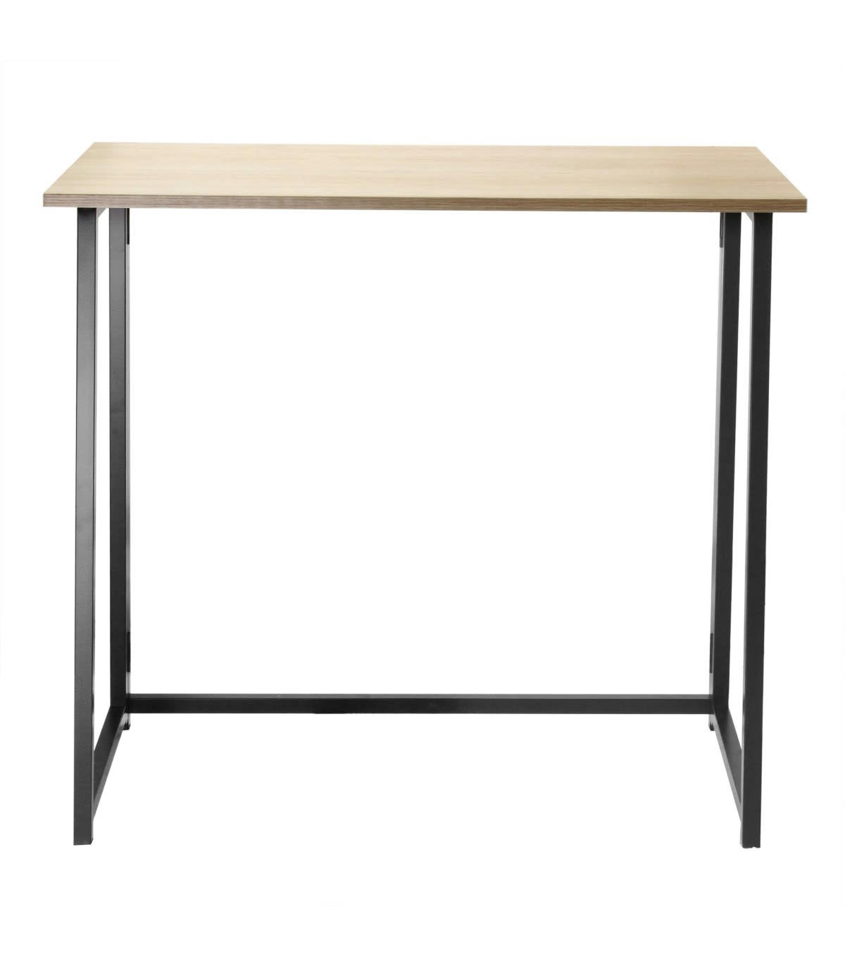 - Bureau pliable style industriel - Longueur 80 cm - Marron