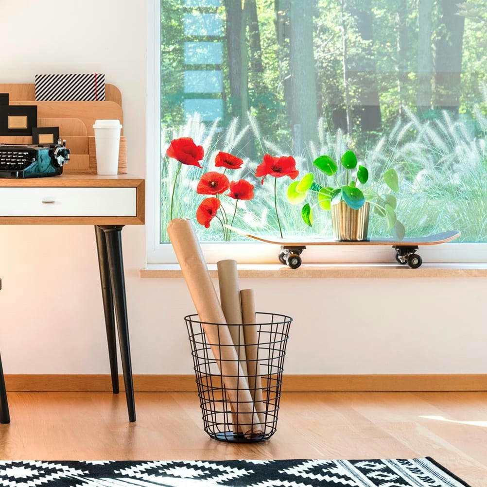 COQUELICOTS - Autocollant pour vitres coquelicots 44,5x51cm