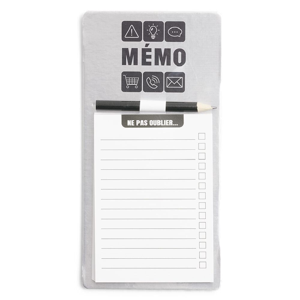 Pense-bête magnétique 50 feuilles mémo   crayon