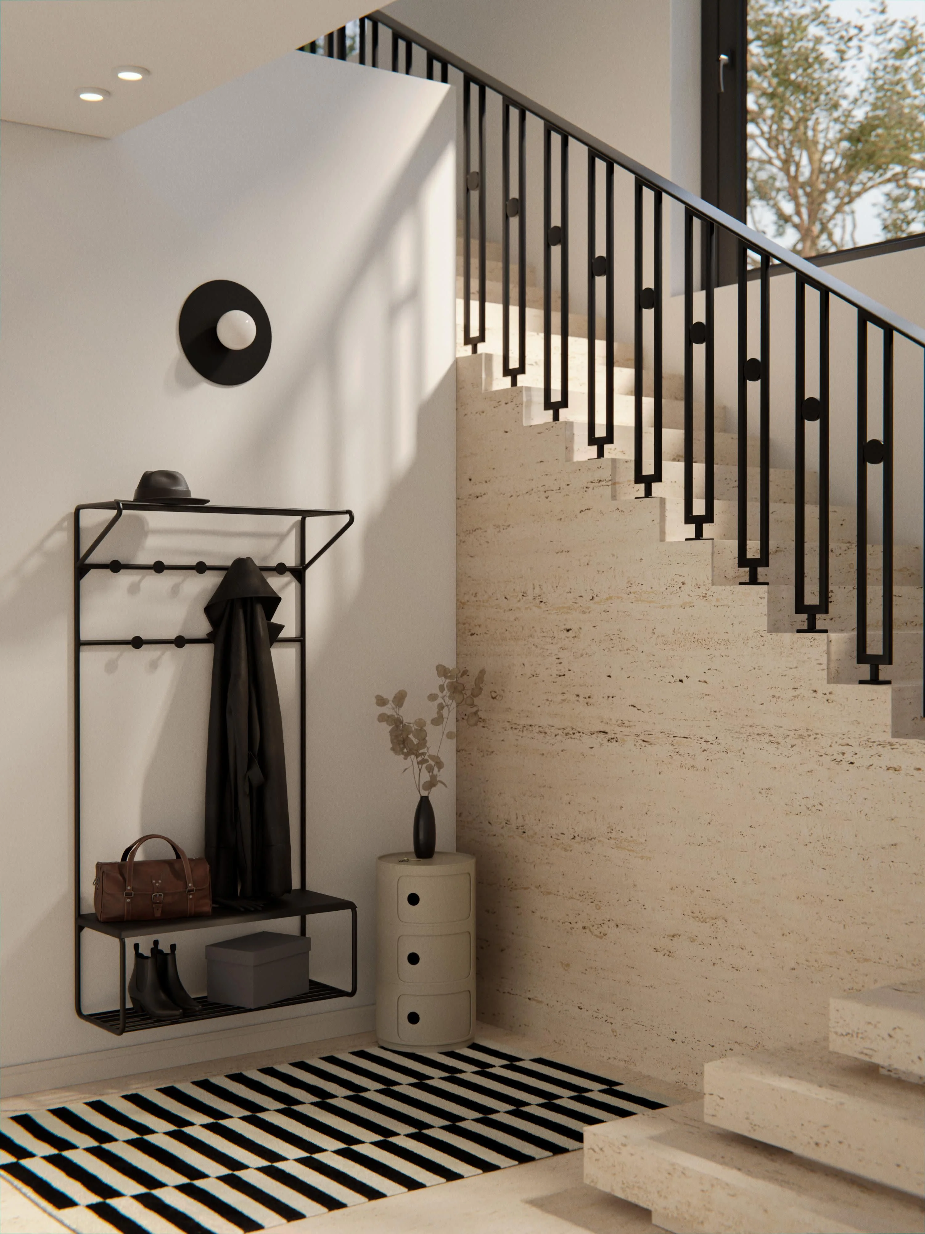 Wand-Garderobe Nash aus Metall