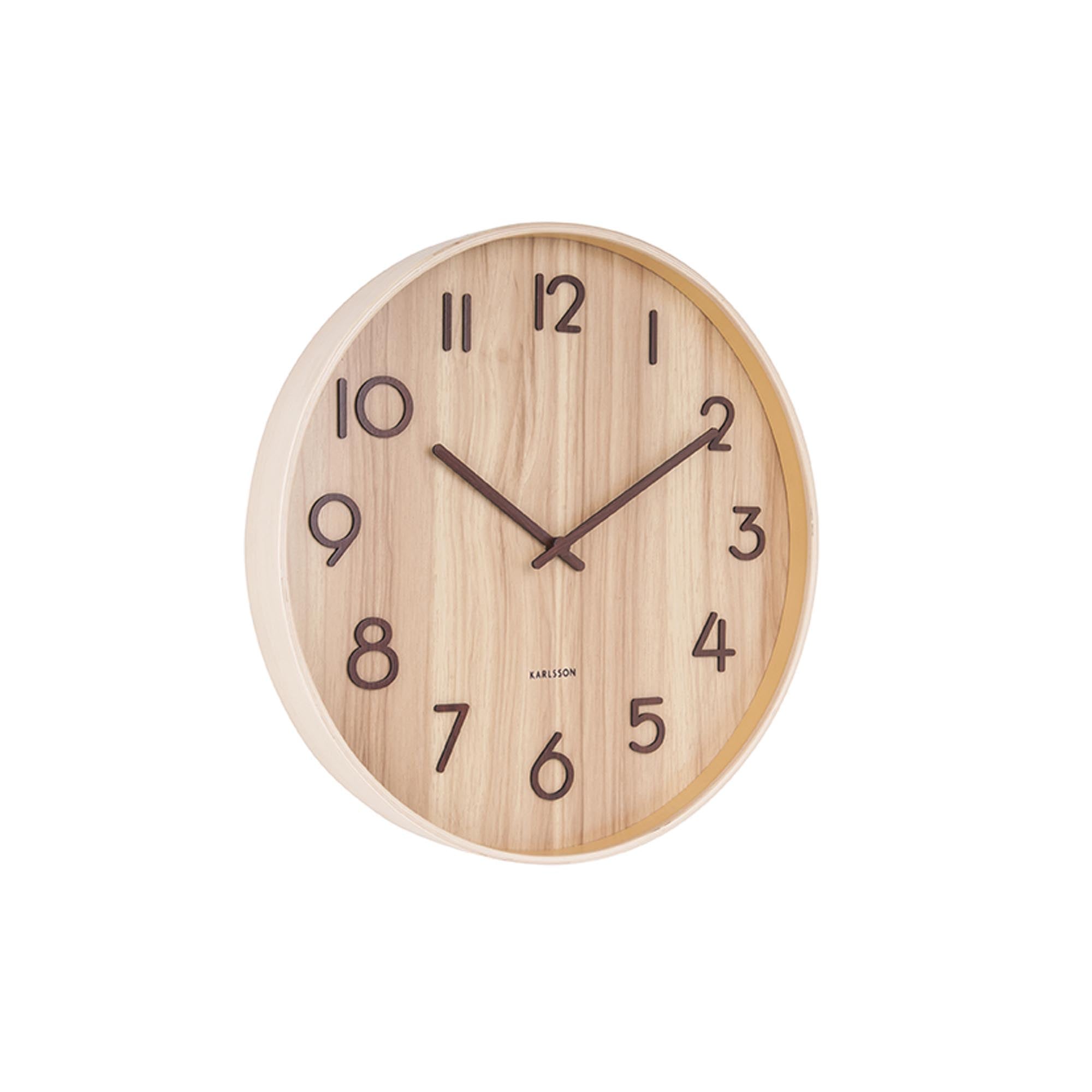 Karlsson wandklok Pure - bruin - Ø40cm