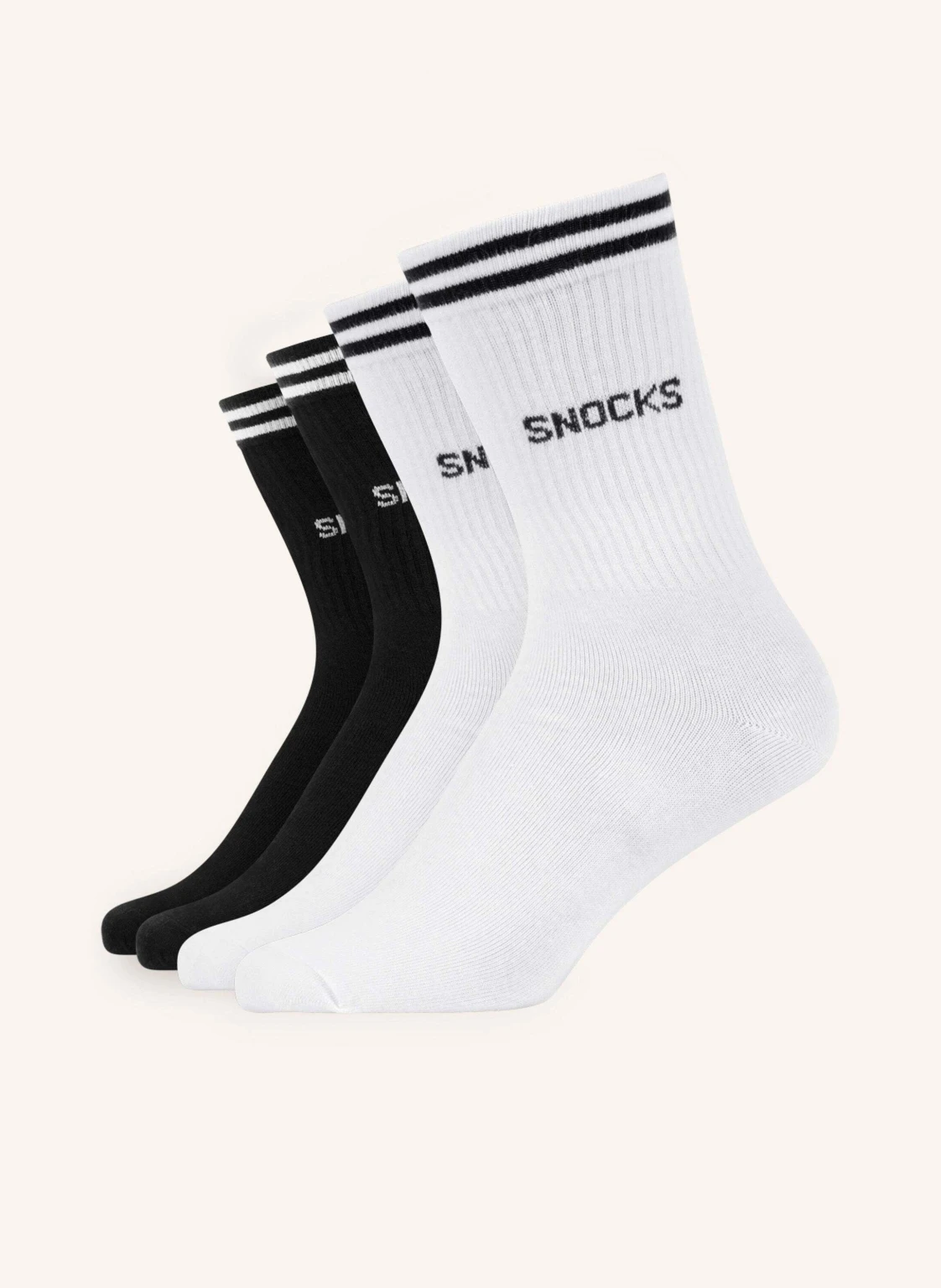 SNOCKS Hohe Sportsocken mit Streifen (4 Paare)