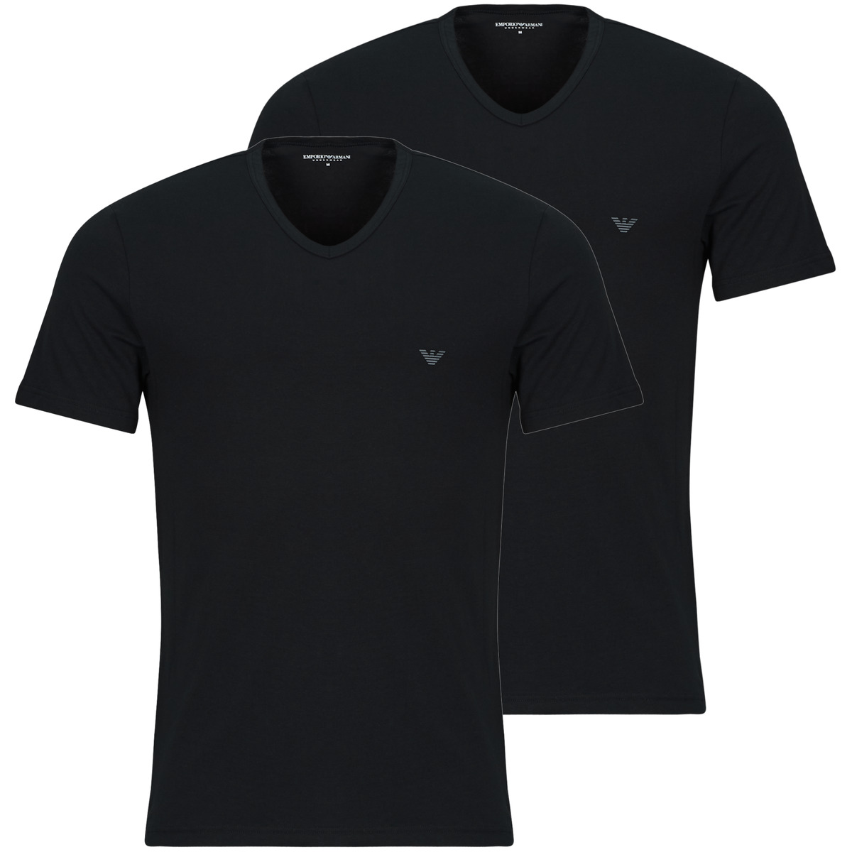 Emporio Armani - 2-PACK CREW NECK T-SHIRT AF14132 - Black