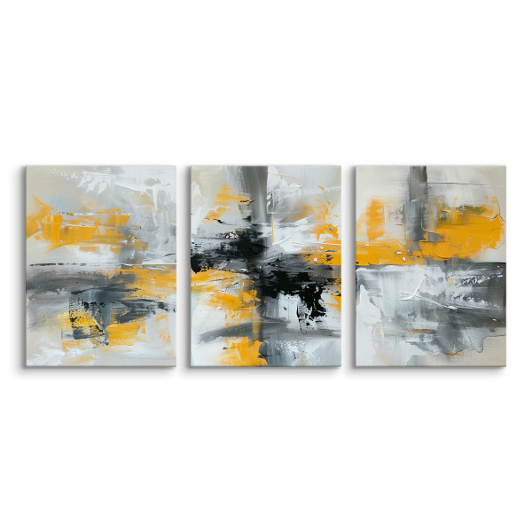 3x Obraz Set Imitacja Farby W Stylu Nowoczesnym 30x40cm