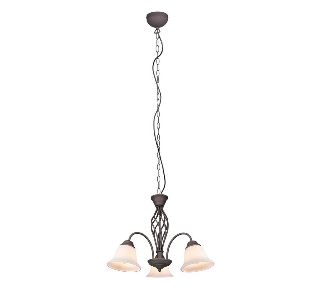 Lampa wisząca patynowana miedź-biała RUSTICA 3xE14x40W Trio