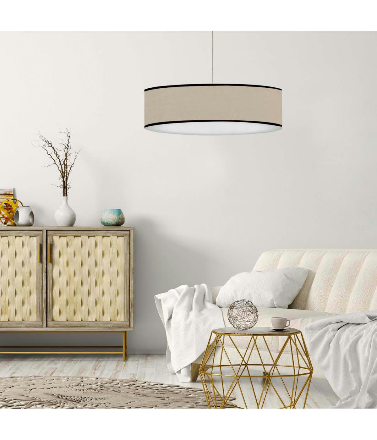 BASIC - Suspension Eclat taupe clair D: 60 x H: 25