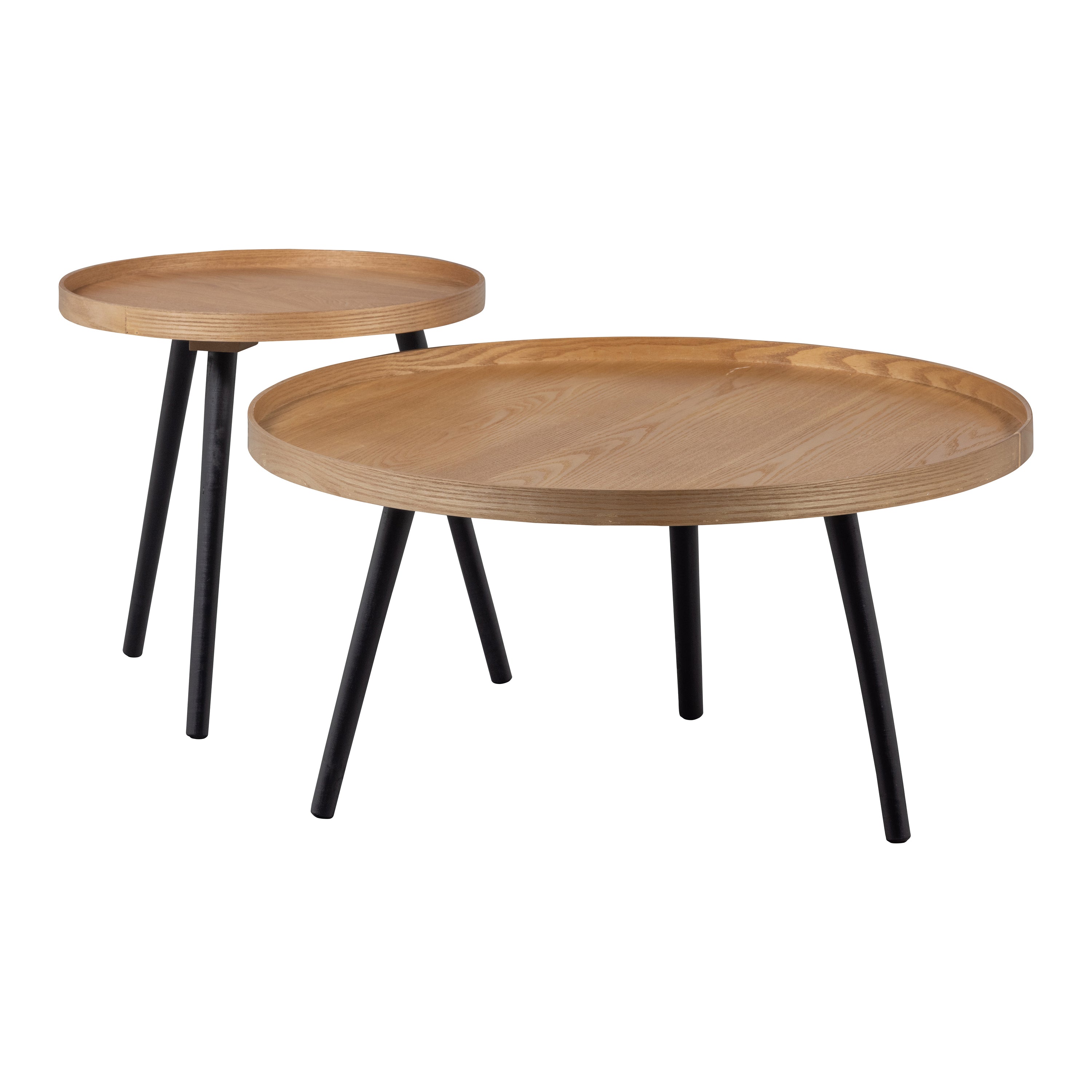 WOOOD Mesa Bijzettafel H 45 x Ø 45 cm - Naturel