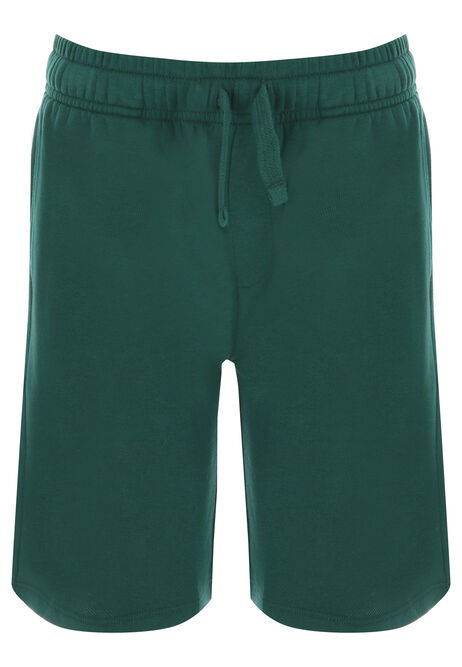 Older Boys Green Drawstring Sweat Shorts