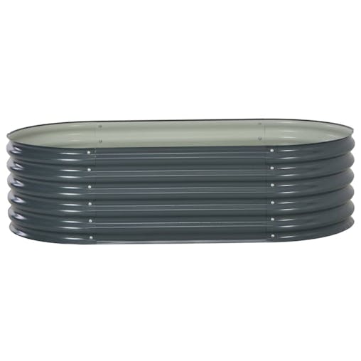 NNEVL Garden Raised Bed 160x80x44 cm Galvanised Steel Grey