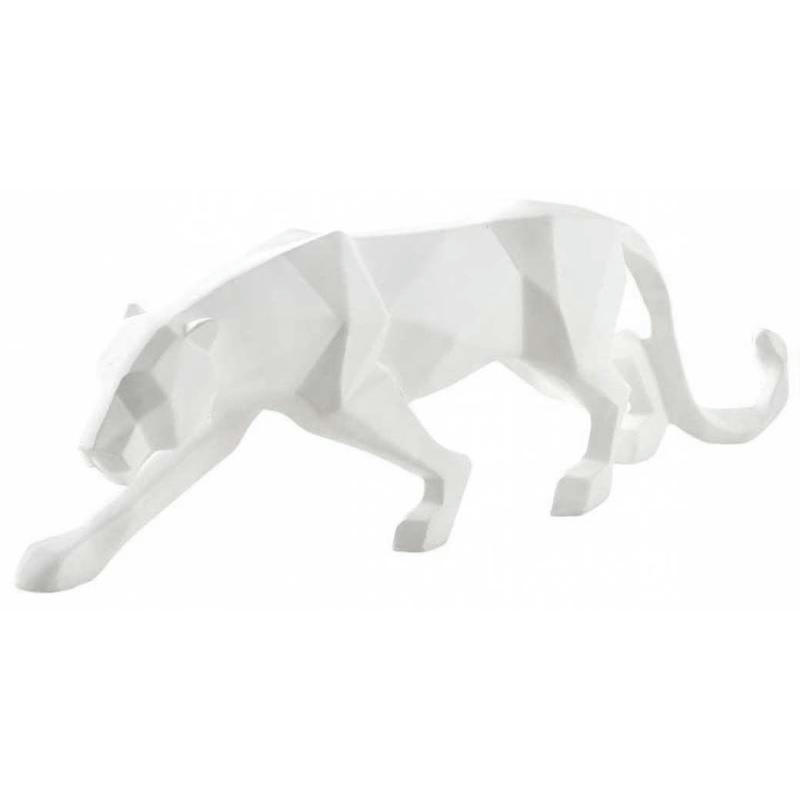 - Léopard en résine blanche origami