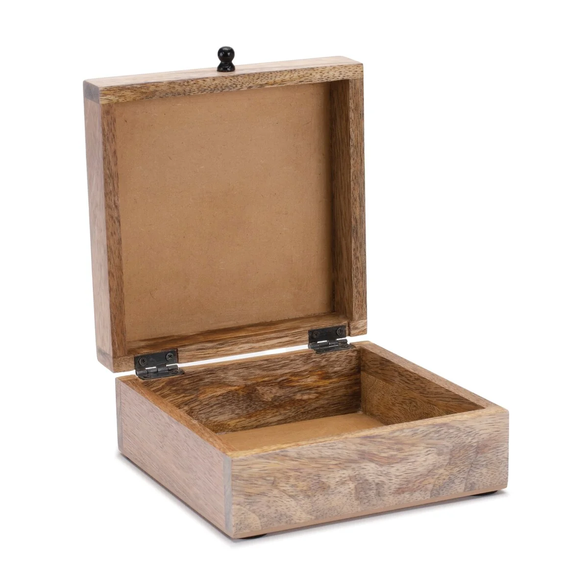 Mango Wood Box with Art Deco Lid 6.5W