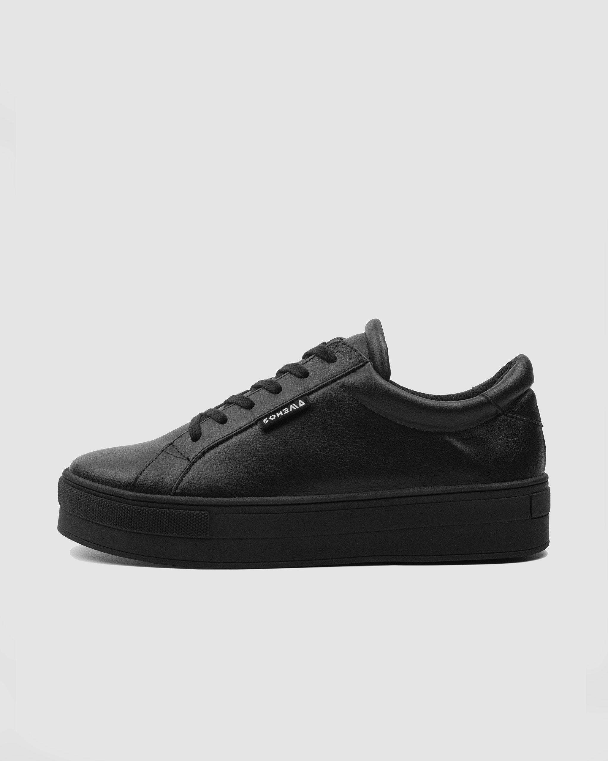 BOHEMA - Sneakers Aware Czarne, ze skóry roślinnej, polska rodzinna marka - outlet