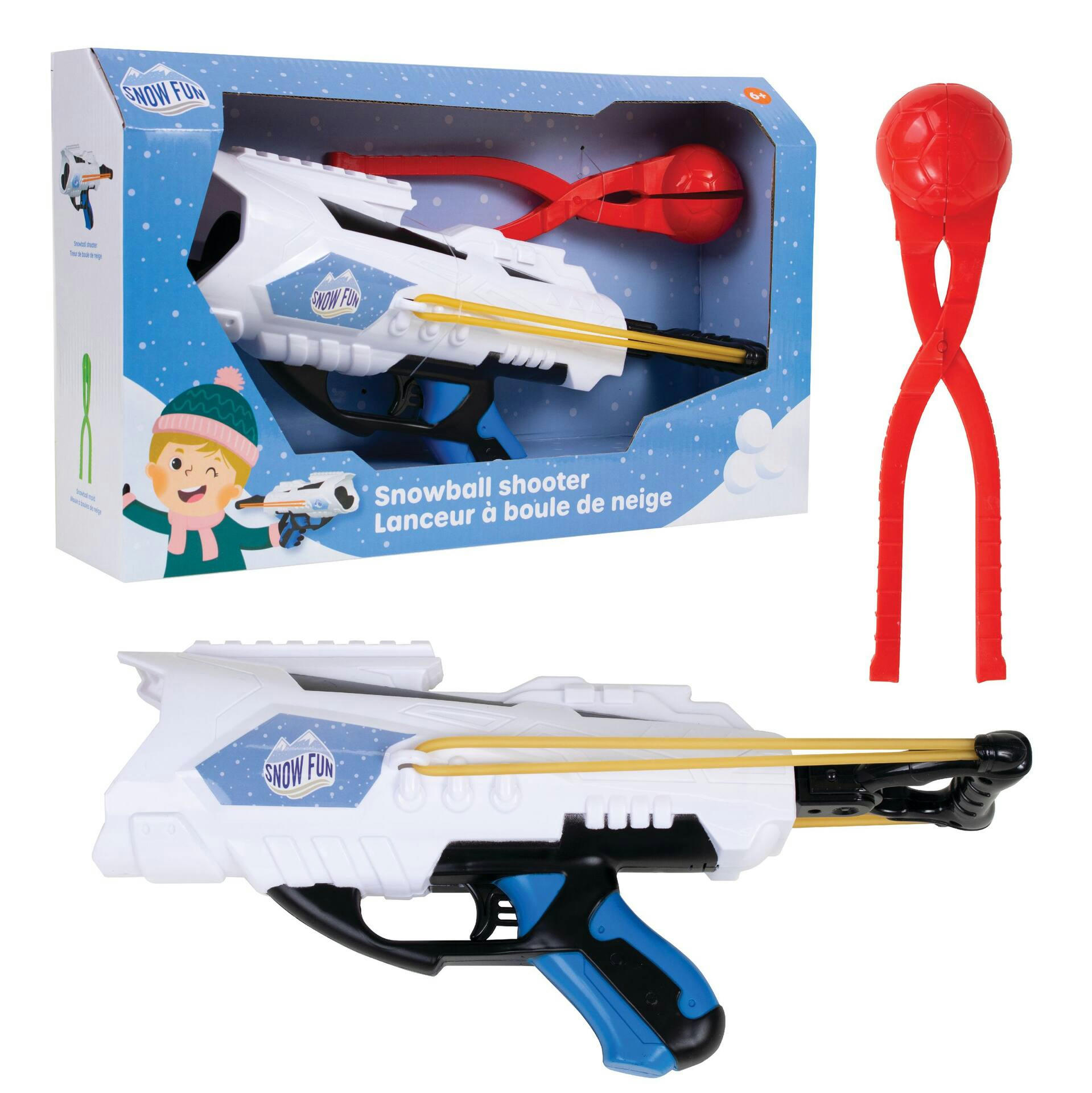 Snow Fun  Kids' Snowball Maker & Launcher Slingshot Cannon Set, Winter Outdoor Snow Toy, Ages 6+
