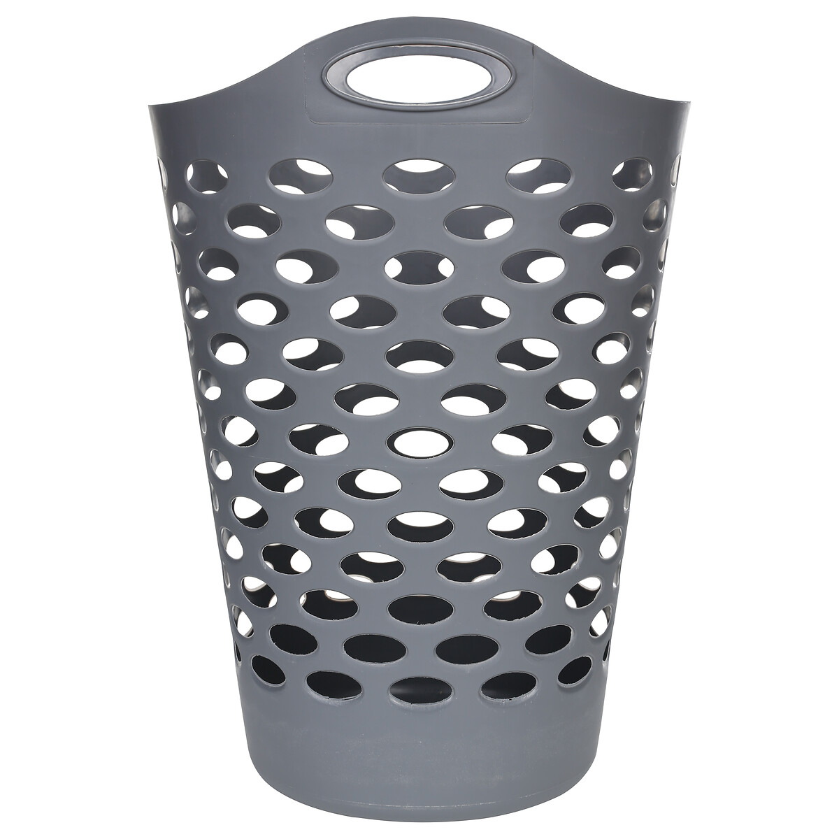 Cesto de roupa cinza flexível 60l