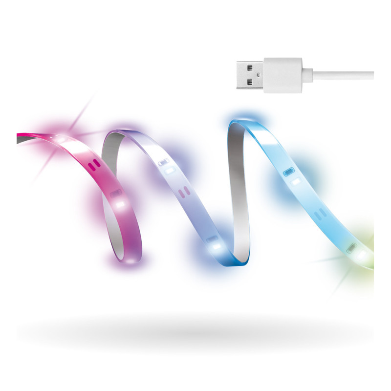 Ruban LED RGB USB extensible IP20 3 m 4 W XANLITE