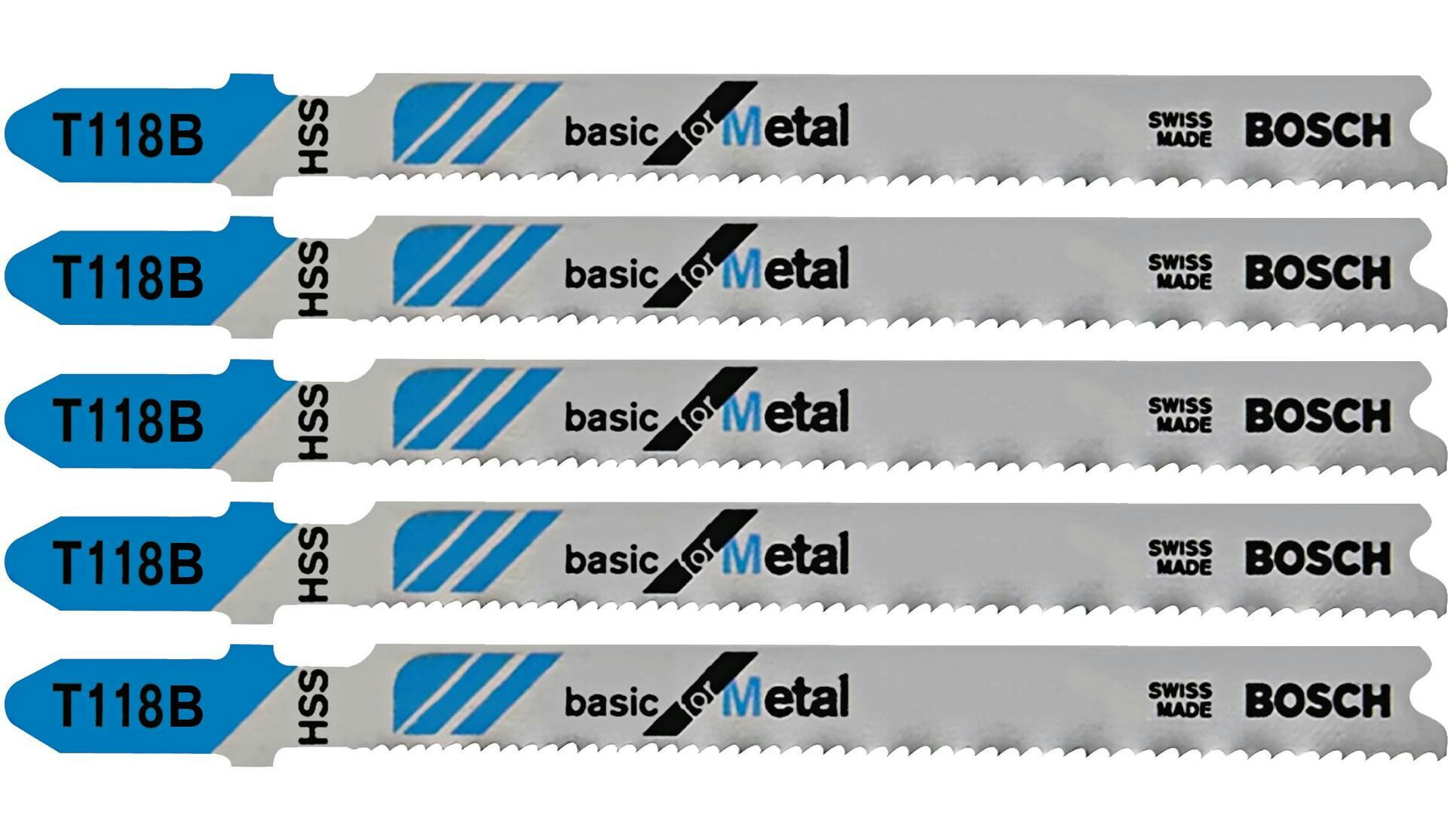 Bosch 2.05-in HSS Jigsaw Blades for Metal, 5-pk