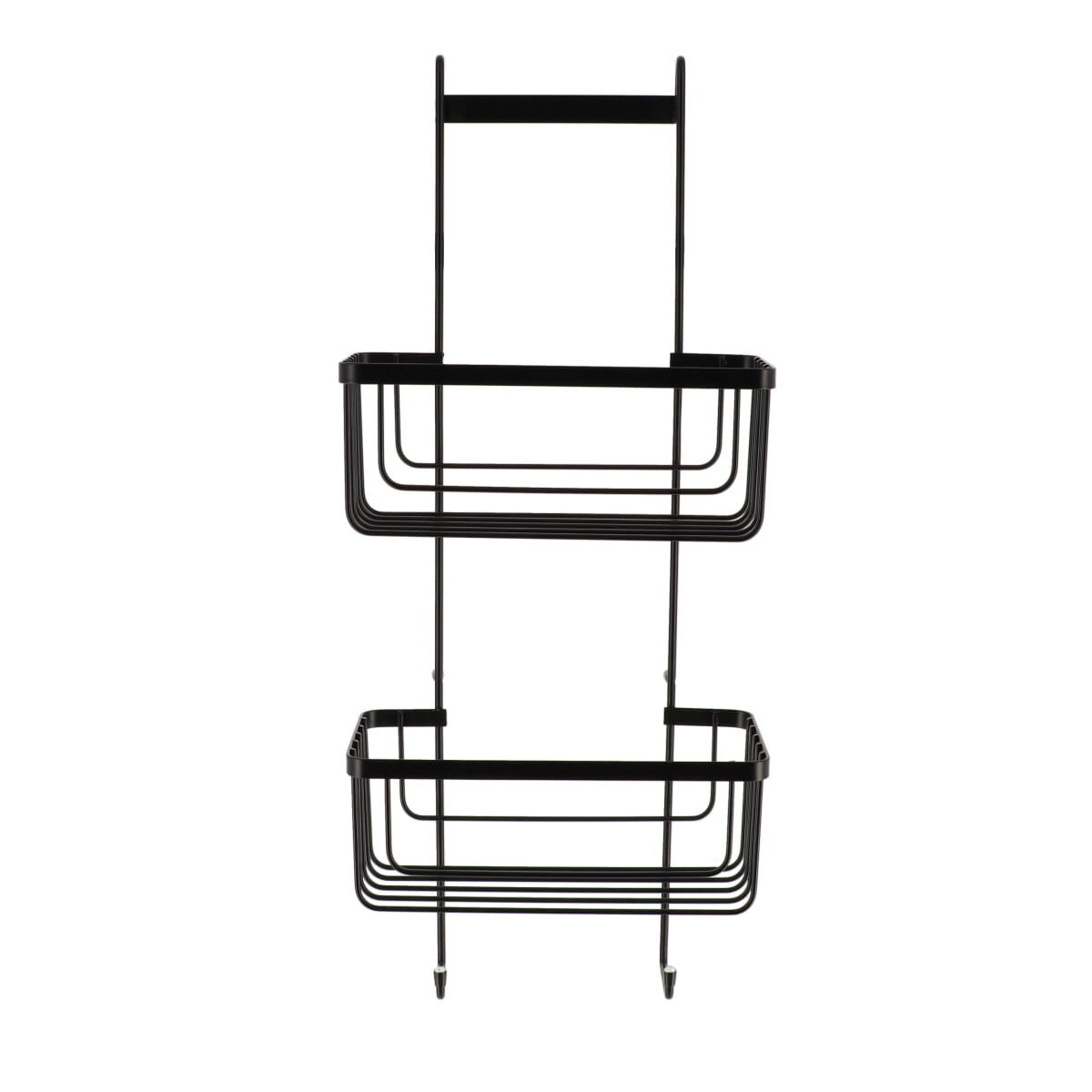 Suporte De Duche Preto Com 2 Níveis Em Metal