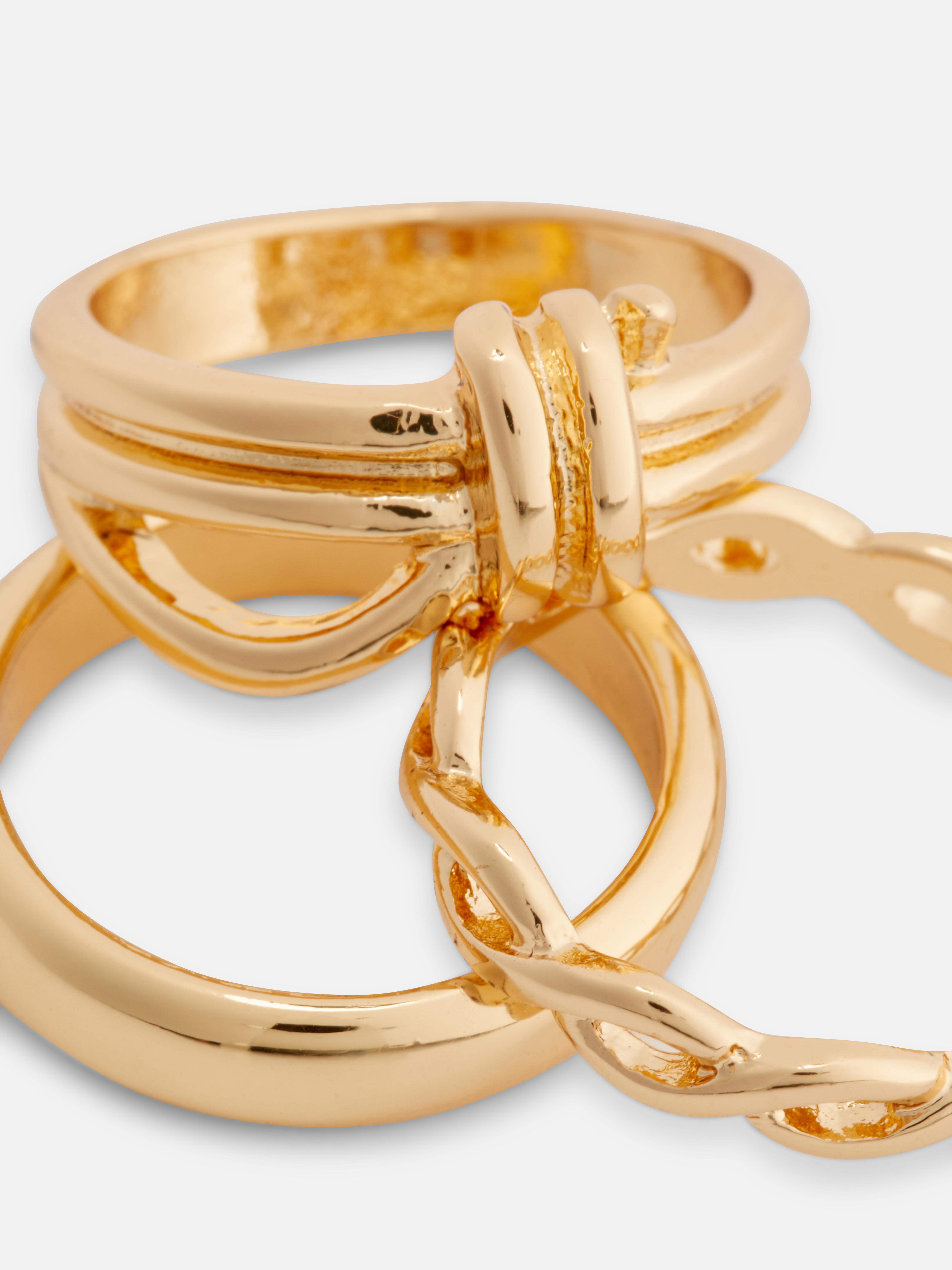 3pk The Edit Mixed Design Rings