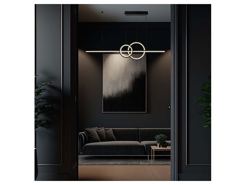 Lampa wiszącaVT-7767 LED 3-punktowa metalowa czarna