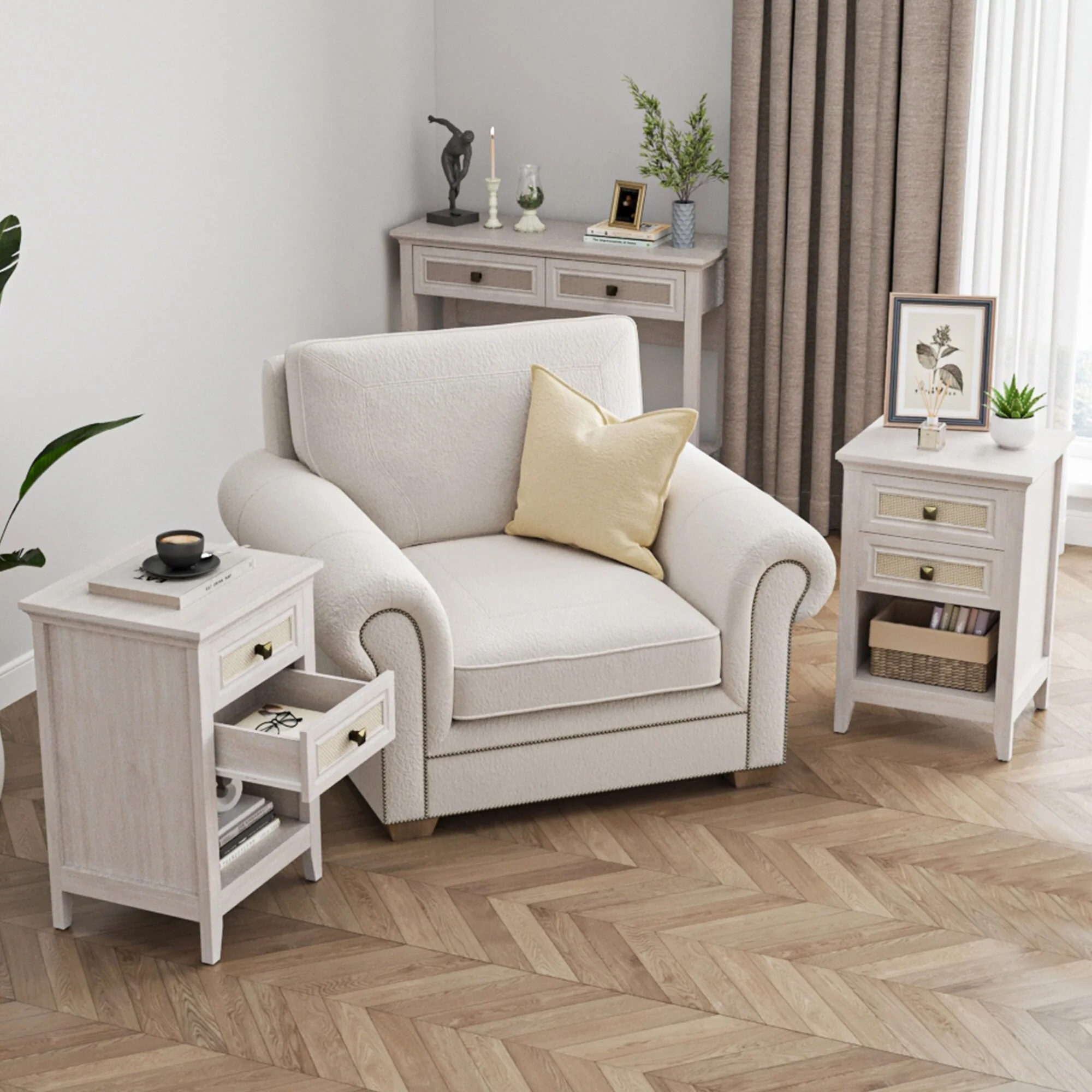 Rattan Nightstand (Set of 2)