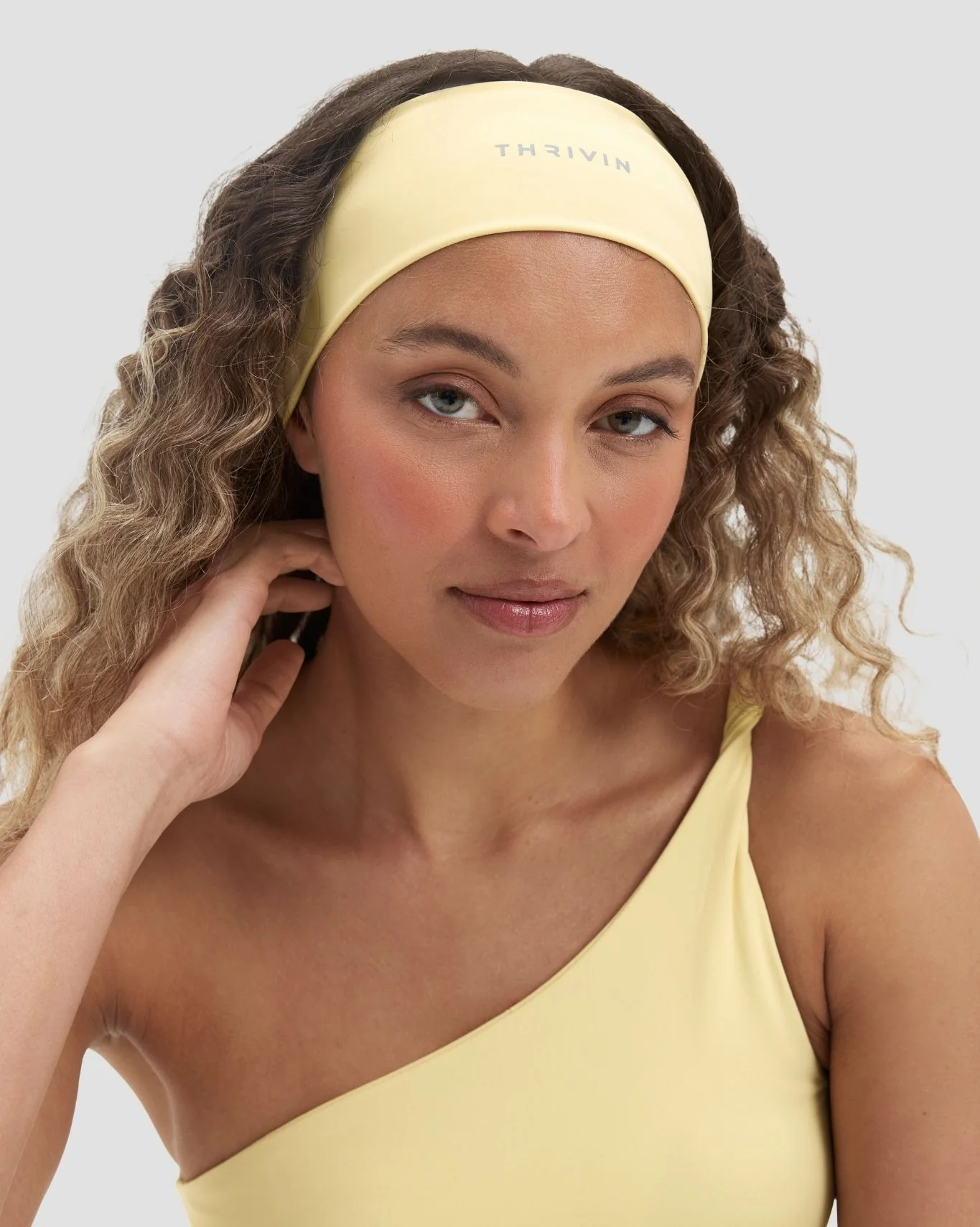 The Essential Collection Chrome Logo Headband | Golden Butter
