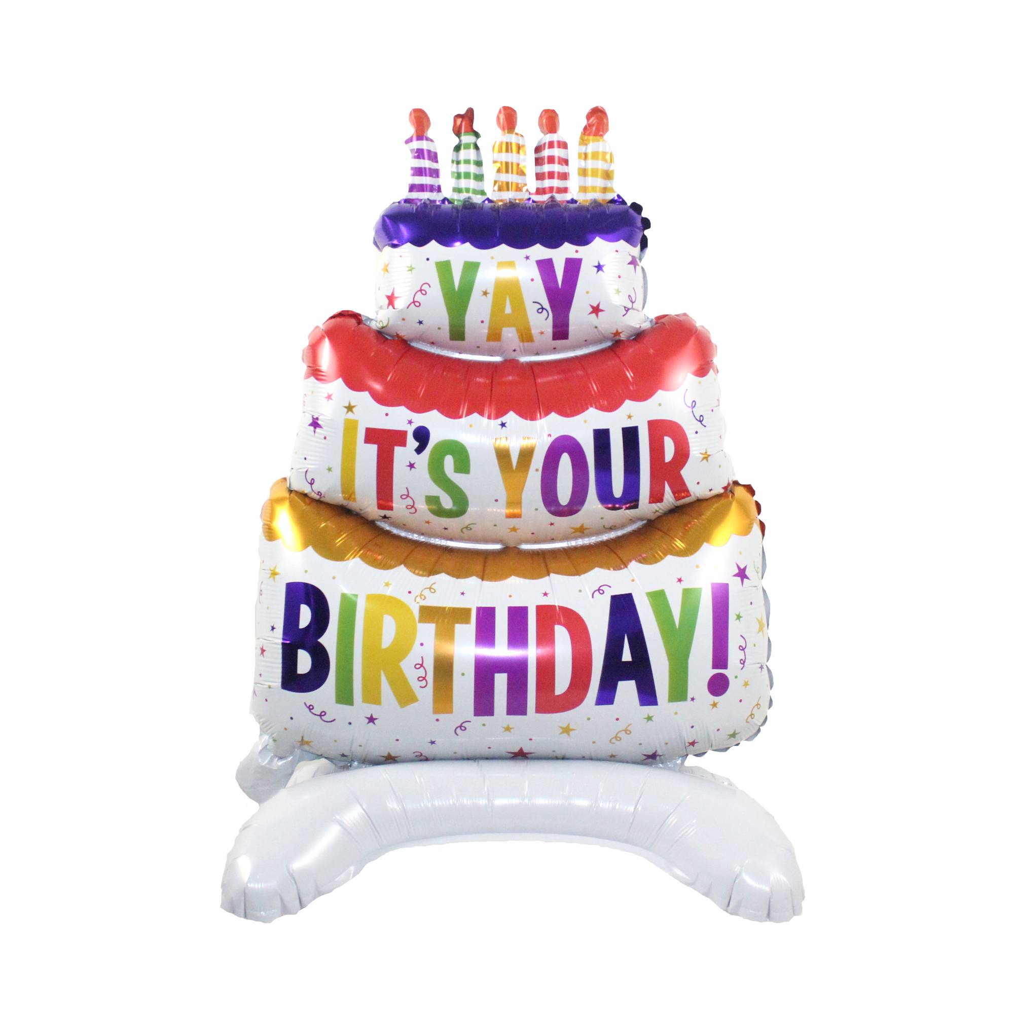 Standing Birthday Cake Balloon 60cm