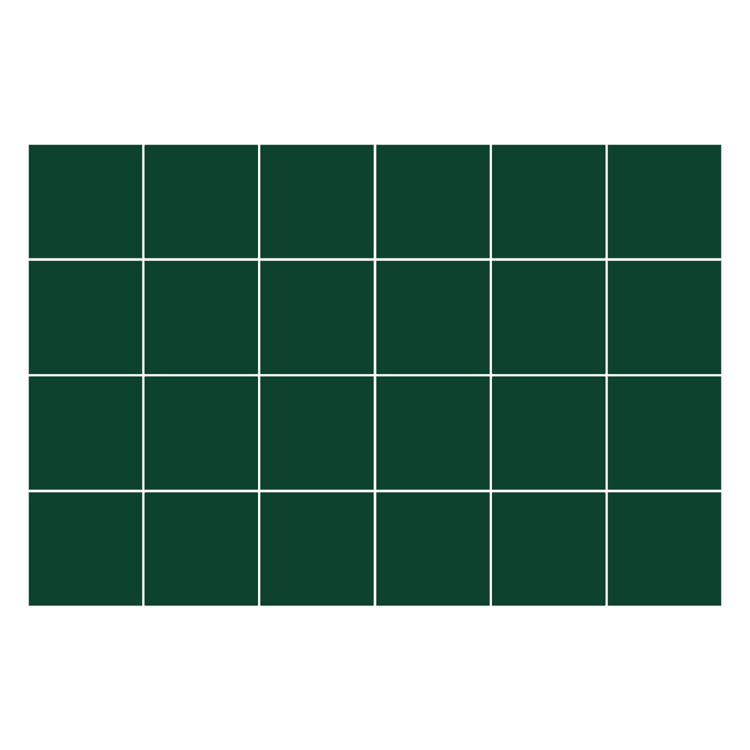 Naklejki na kafelki 10x10 cm Kolor Ciemnozielony 24 szt.