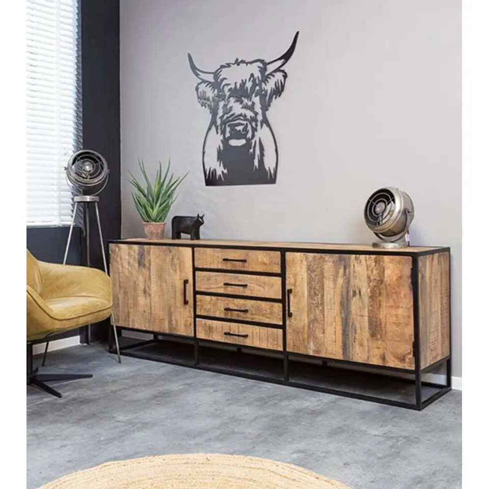 Furndea Morada dressoir industrieel - 45x210x75 cm