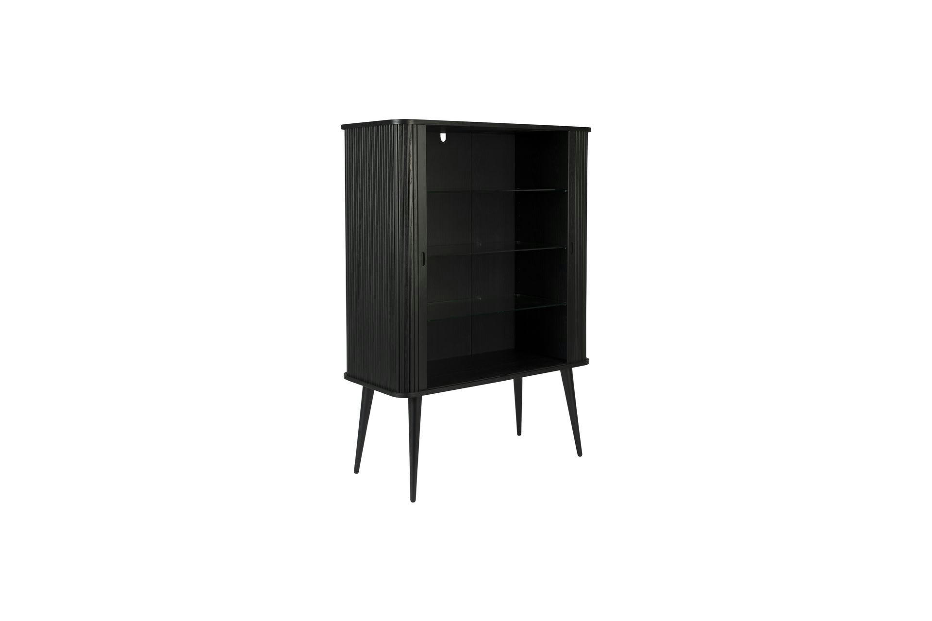 BARBIER - Cabinet 2 portes en bois noir