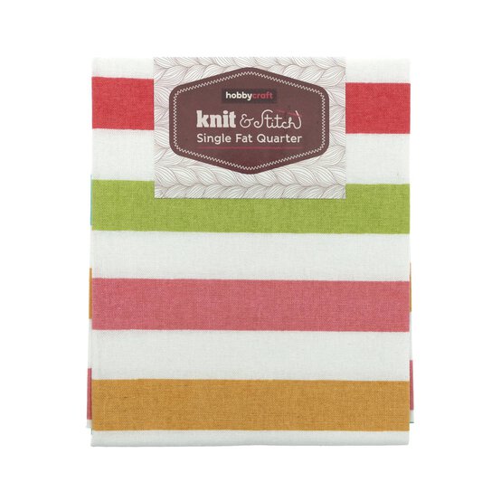 Bright Deckchair Stripe Single Cotton Fat Quarter