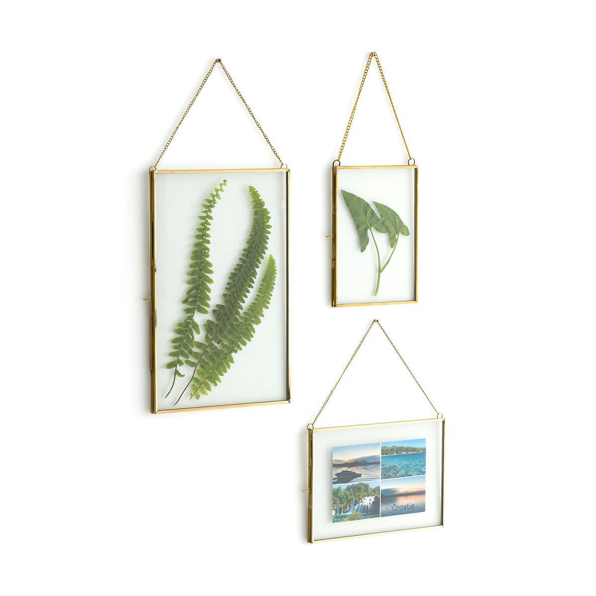 Lot de 3 cadres métal acier à suspendre Uyova