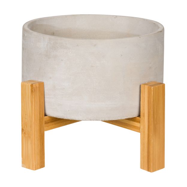 CACHEPÔ COM SUPORTE 18 CM BETON CROSS