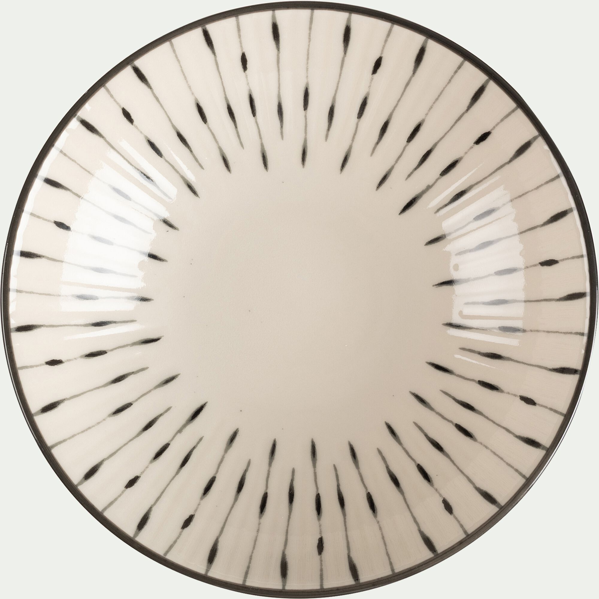 ARYA - Assiette calotte en grès D19cm - blanc