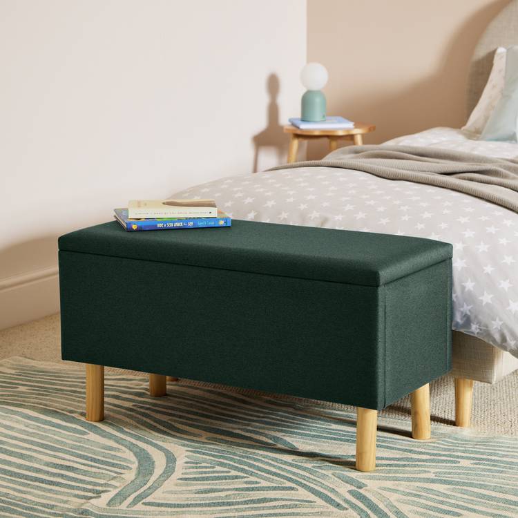 Habitat Olivia Large Ottoman Storage Box - Green