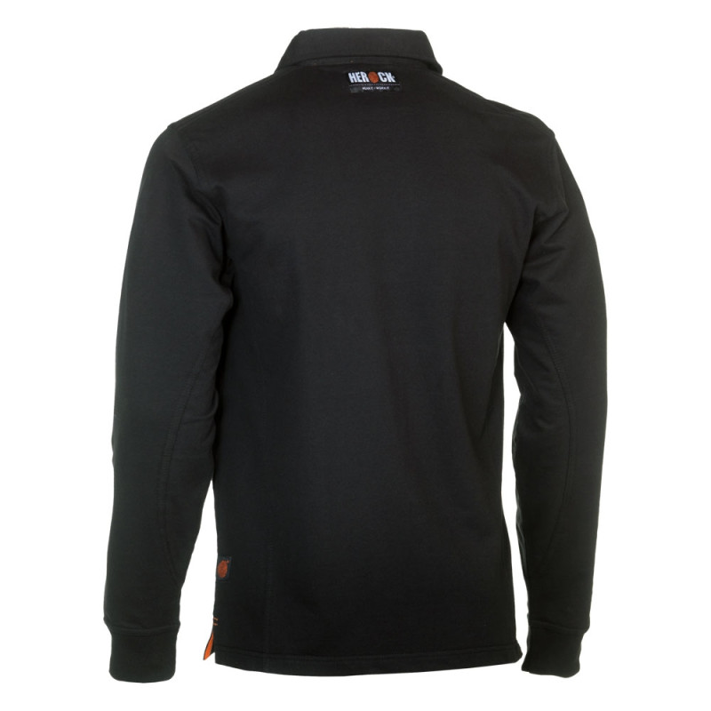 Polo à manches longues Troja noir XXXL HEROCK
