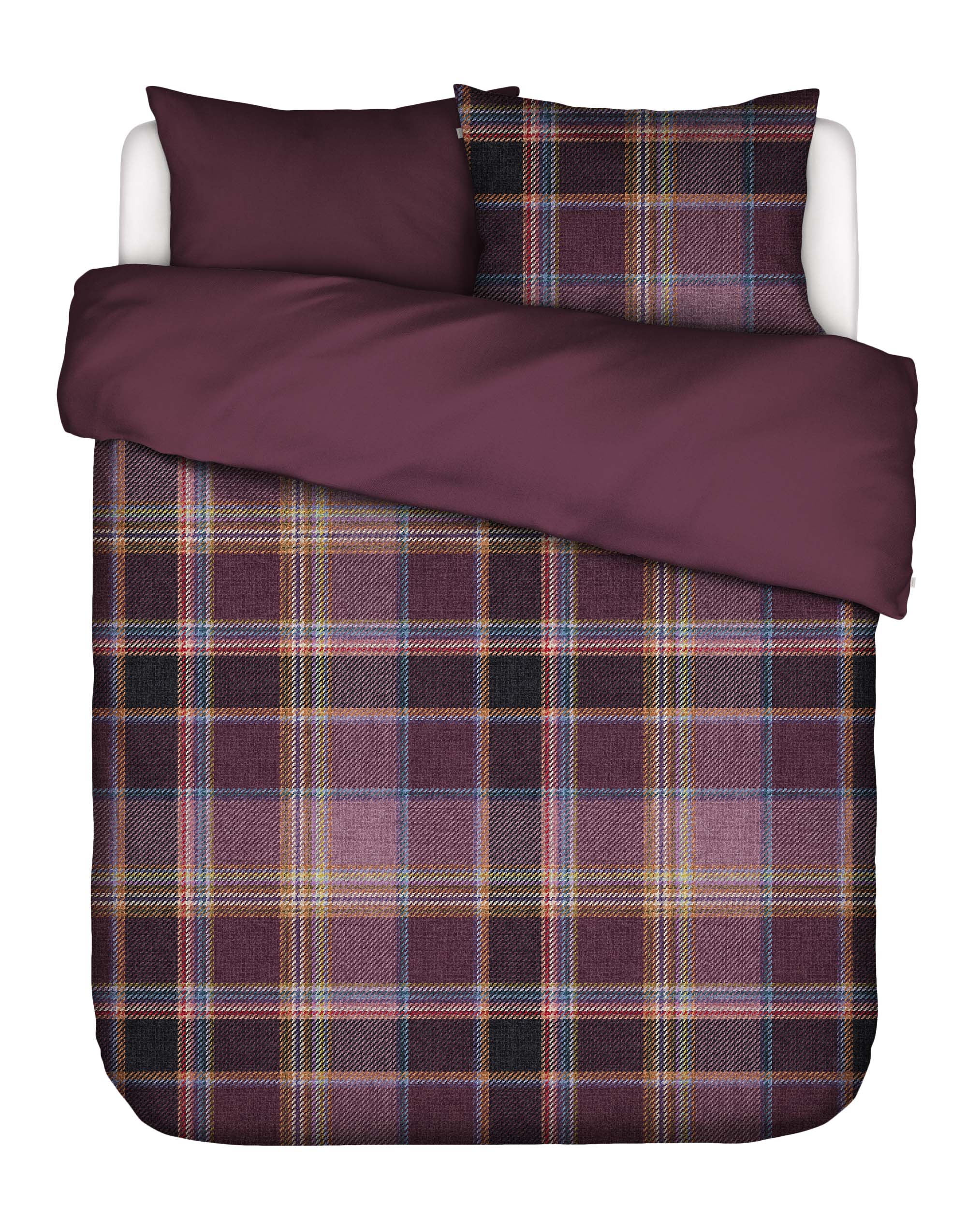 Essenza Meau Dekbedovertrek 200 x 200 220 cm - Mauve Wine