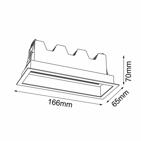 Oprawa wpuszczana A-GLARE czarna LED 10W 3000K 800lm IP20 Brosline