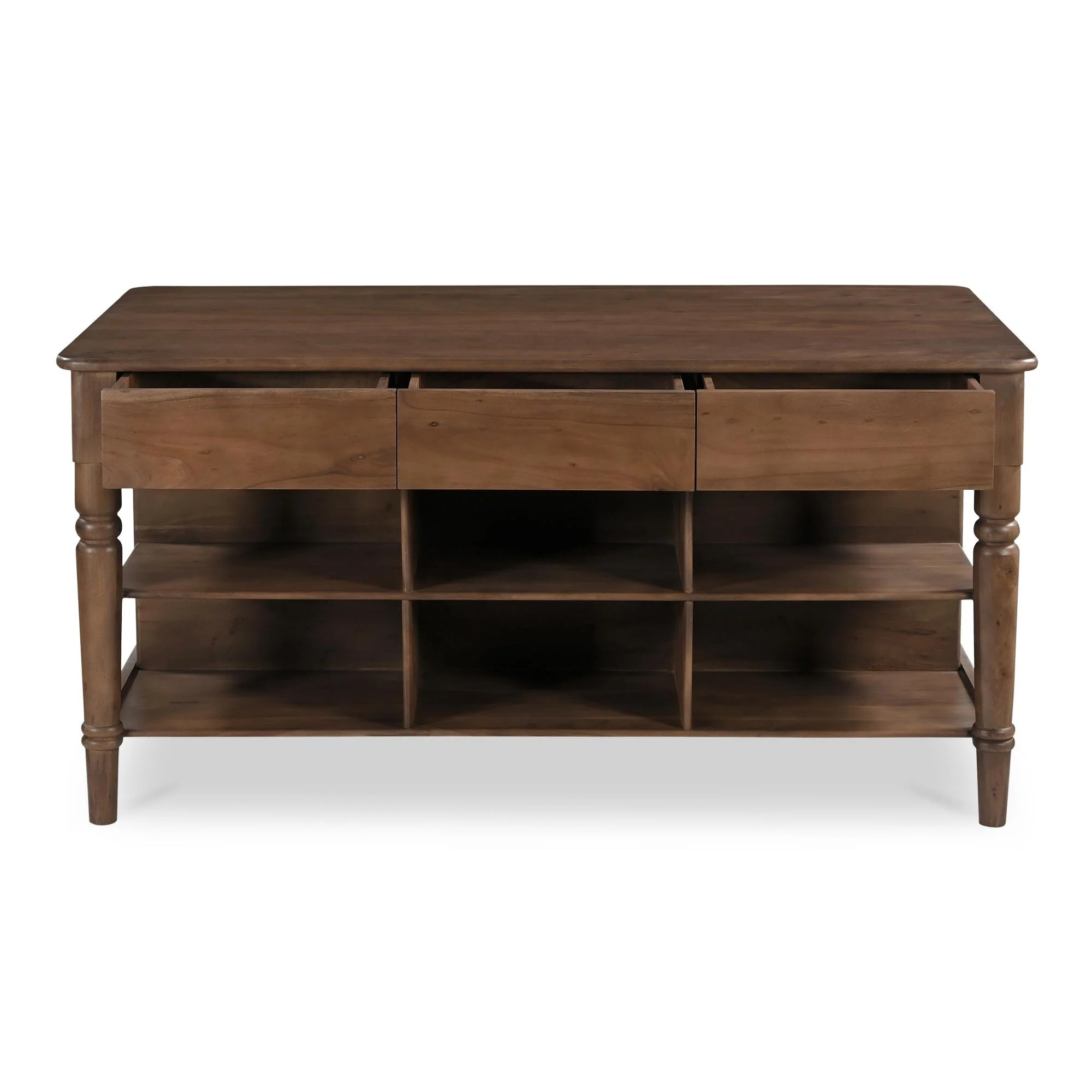 NADAAL STUDIOS Cove, Wooden Kitchen Island with Storage - 72W x40.5D x36.5H