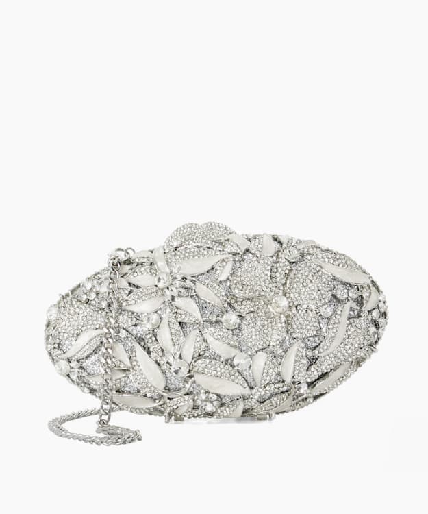 Extravagant Silver - Embellished Clutch Bag
