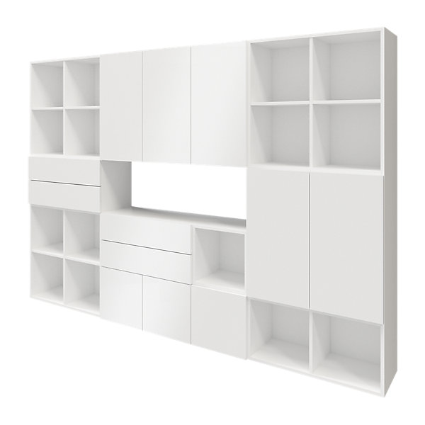 Meuble de rangement avec tiroirs blanc GoodHome Atomia H. 187,5 x L. 262,5 x P. 37 cm