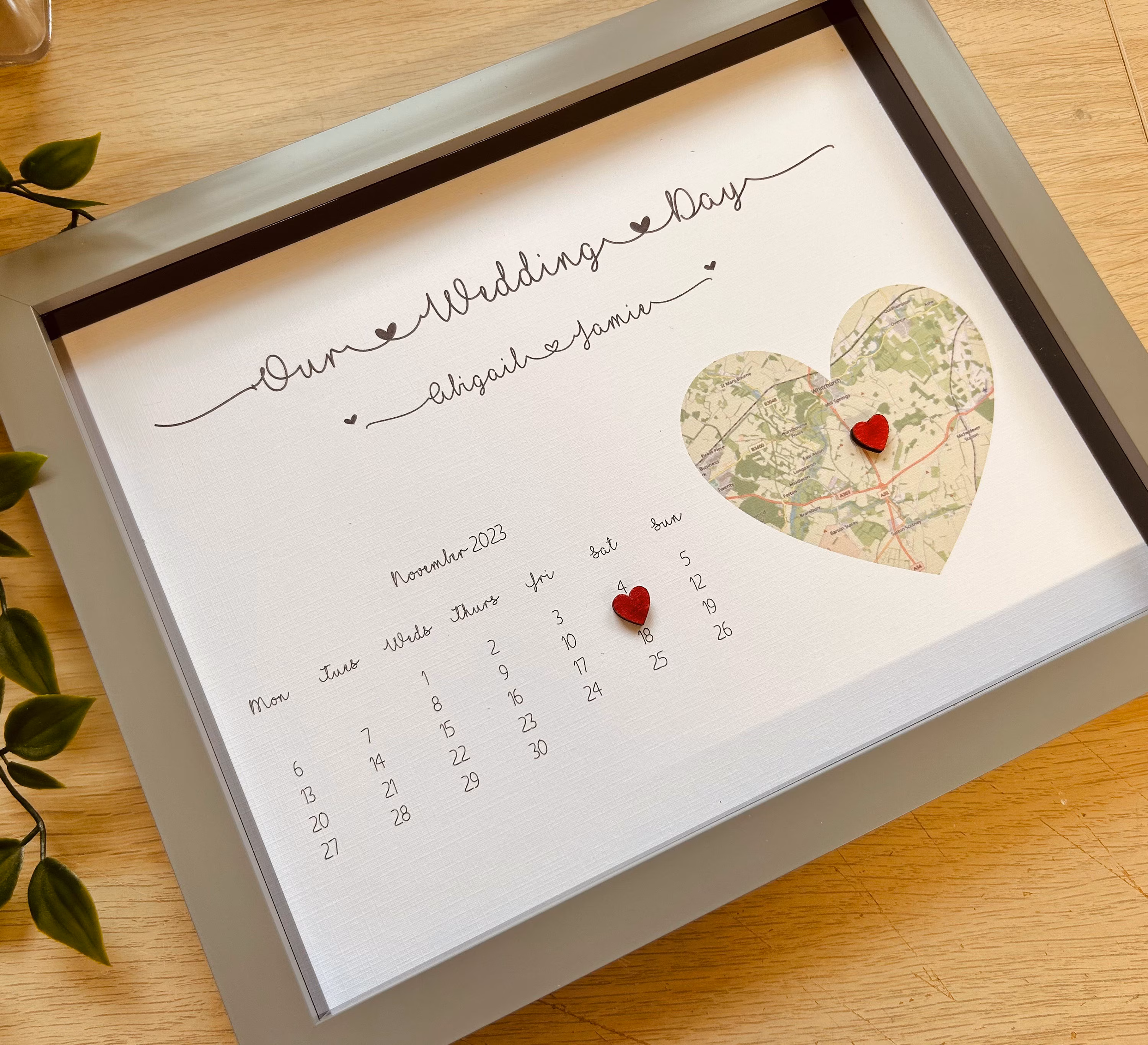 Framed Wedding Map Gift, Personalised Wedding Frame, Wedding Date Gift, Wedding Gifts, Couple Gift, Wedding Location Gift, Wedding Gift,