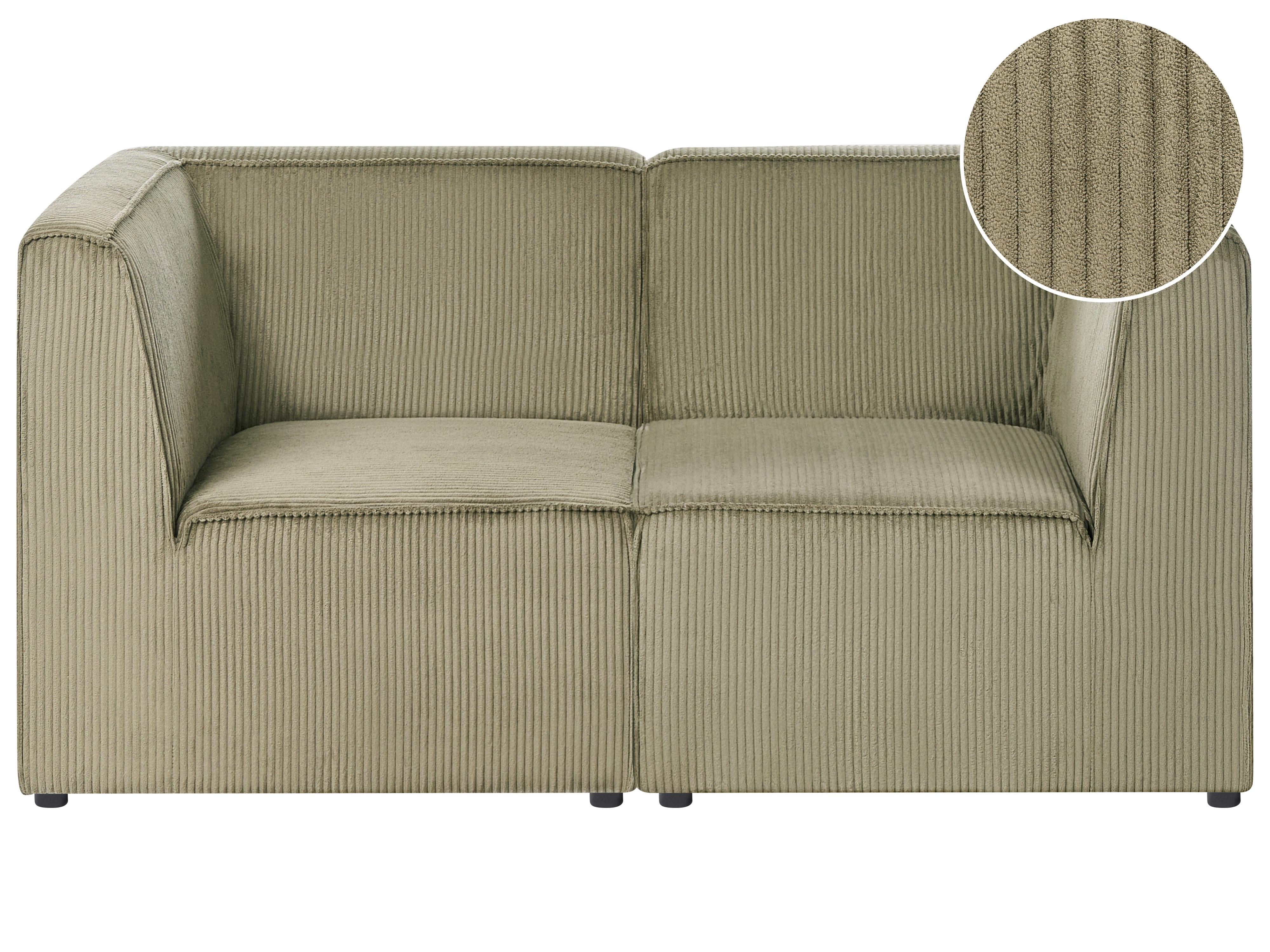 Ottoman LEMVIG Corduroy Green