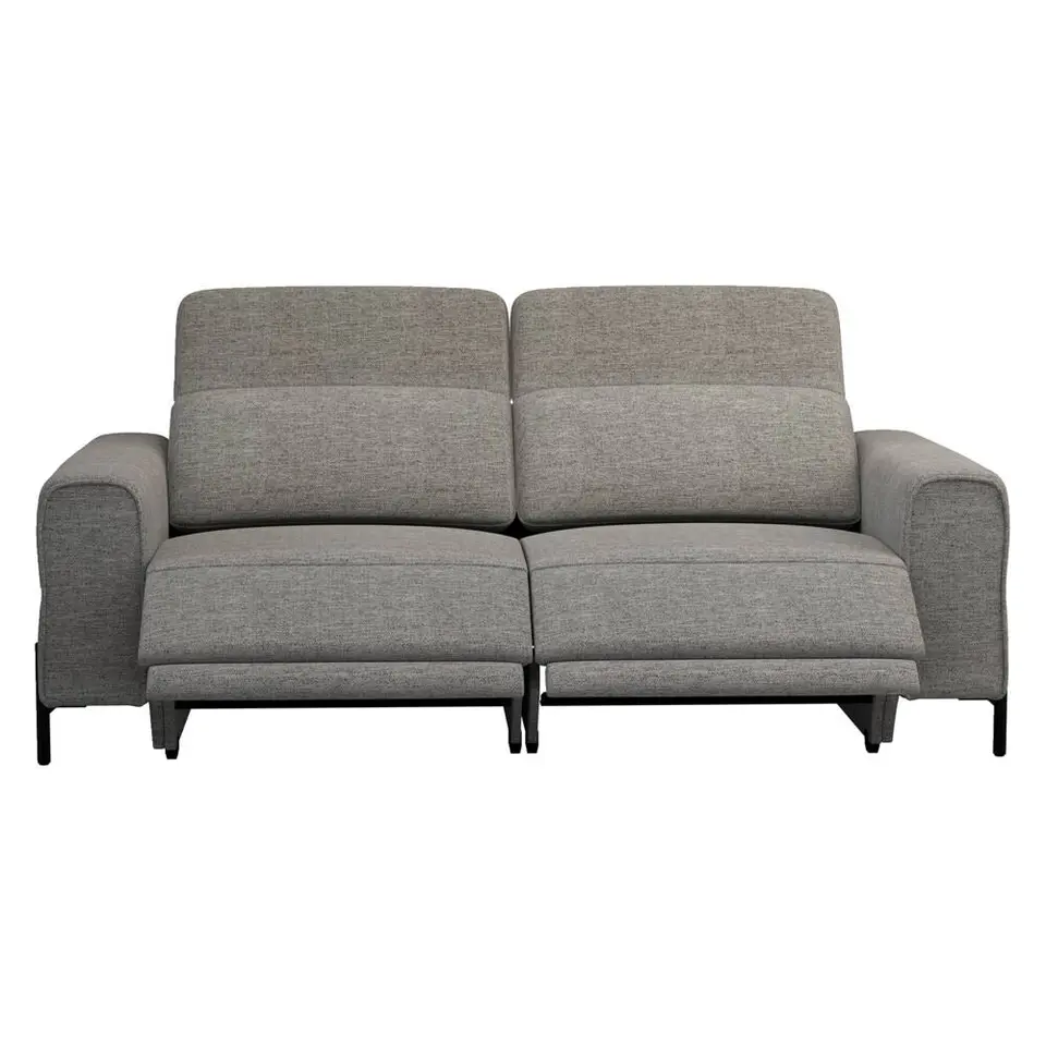 Bank Dave 3-zits - elektrisch verstelbaar - stof Pure - grijs