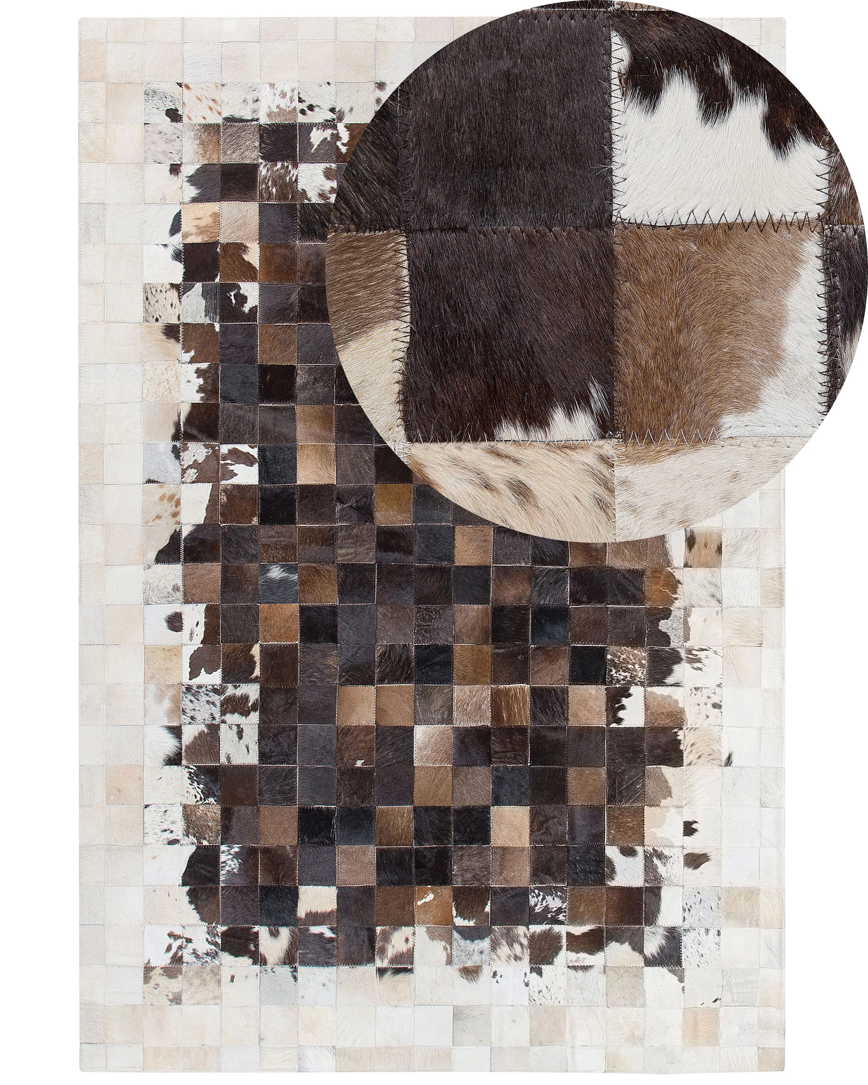 Rug OKCULU Brown 140 x 200 cm Leather