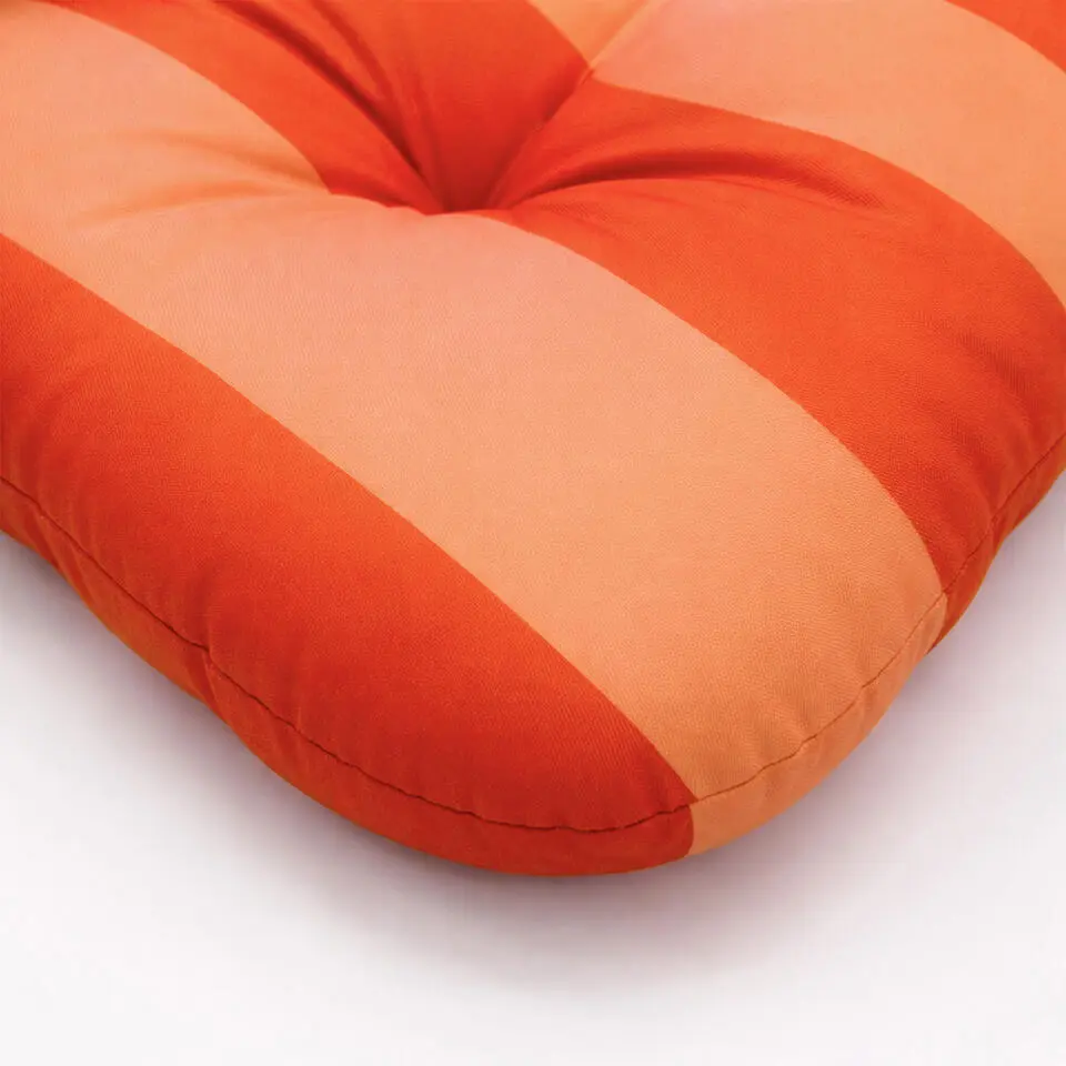 APRIL - stoelkussen 45x45 cm - gestreept - Cherry Tomato - rood, oranje